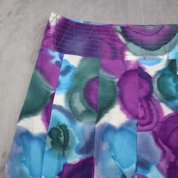 CCDK Skirt Womens 8 Multicolor A Line Pleated Knee Length Hook Eye Zip - Picture 5 of 15